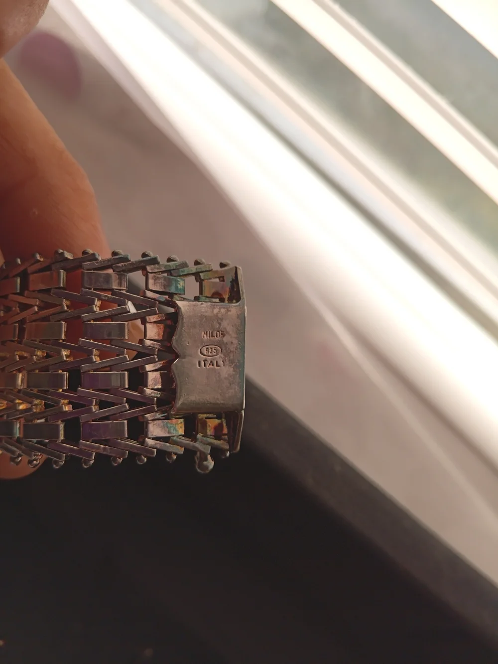 Silver and Gold Metal Link Phone Strap - Unbranded